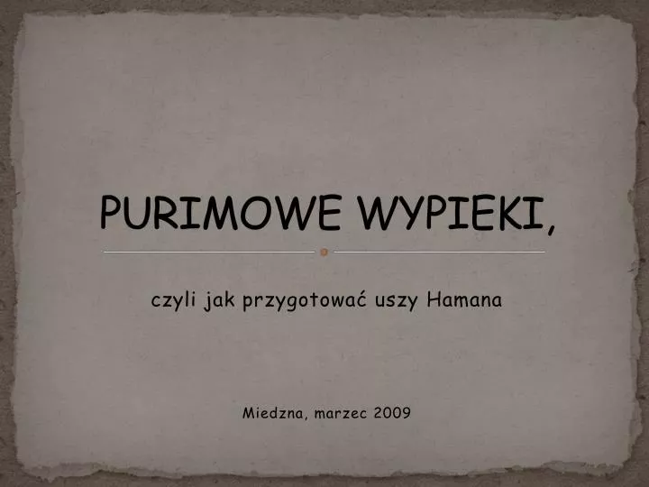 purimowe wypieki