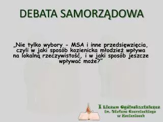 debata samorz dowa