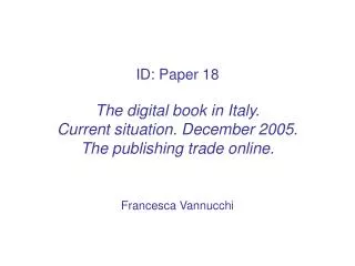 Francesca Vannucchi