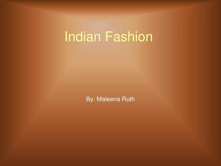 indian fashion