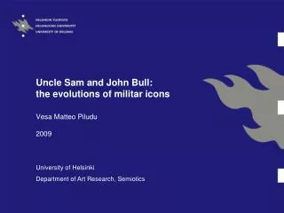 Uncle Sam and John Bull: the evolutions of militar icons