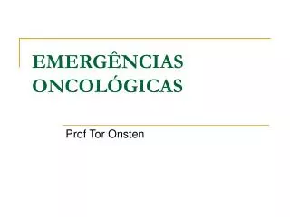 emerg ncias oncol gicas