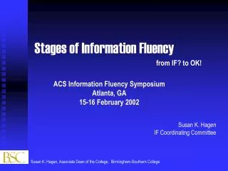 Stages of Information Fluency