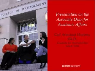 Presentation on the Associate Dean for Academic Affairs