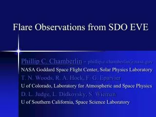 Flare Observations from SDO EVE