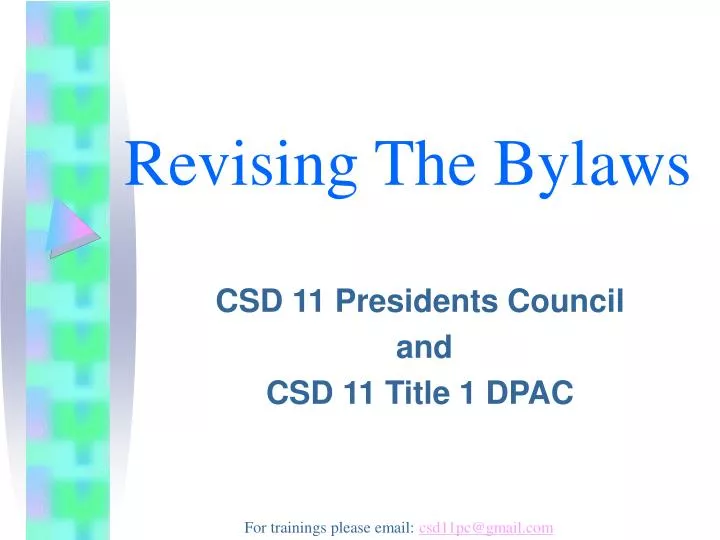 revising the bylaws
