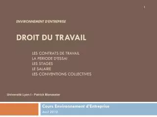cours environnement d entreprise avril 2010
