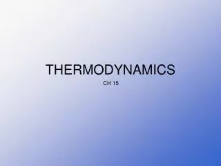 THERMODYNAMICS