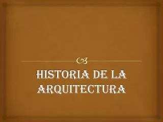 historia de la arquitectura