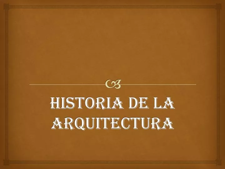 historia de la arquitectura