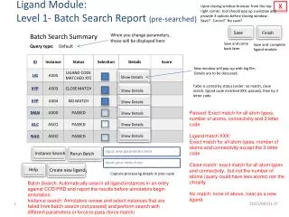 Batch Search Summary Query type: 	Default