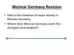 Weimar Germany Revision - slide 1