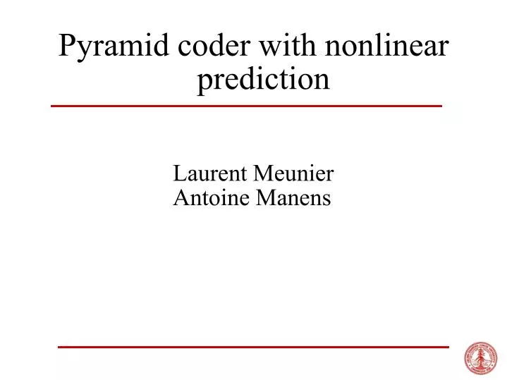 pyramid coder with nonlinear prediction
