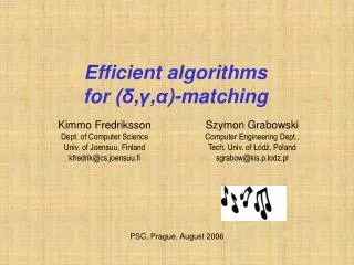 Efficient algorithms for ( ? , ? , ? )-matching