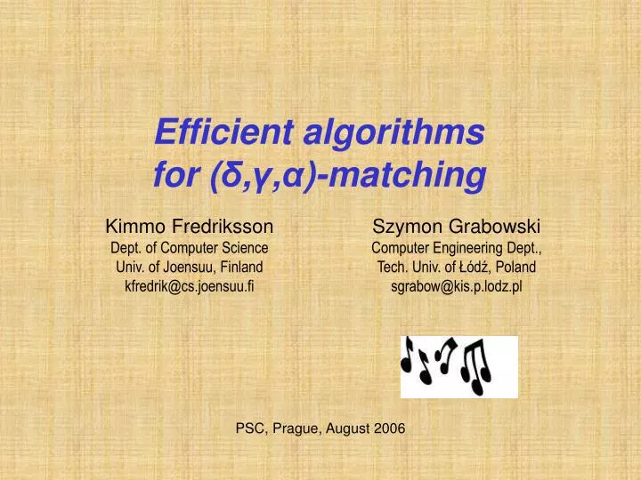 efficient algorithms for matching