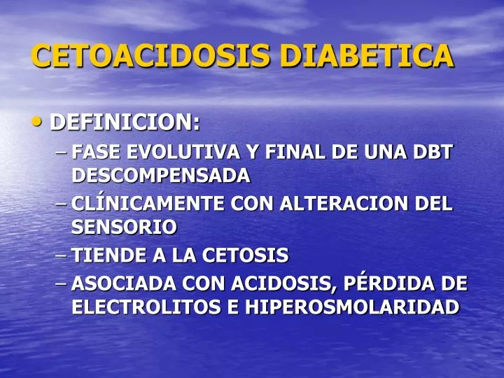 cetoacidosis diabetica