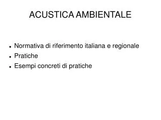acustica ambientale