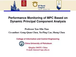 Performance Monitoring of MPC Based on Dynamic Principal Component Analysis