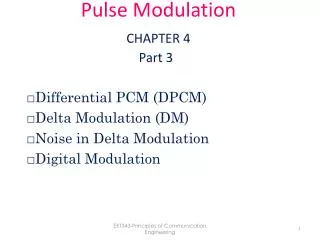Pulse Modulation CHAPTER 4 Part 3