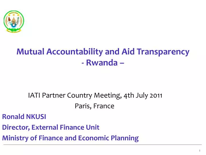 mutual accountability and aid transparency rwanda