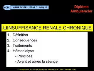 insuffisance renale chronique