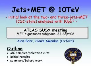 Jets+MET @ 10TeV