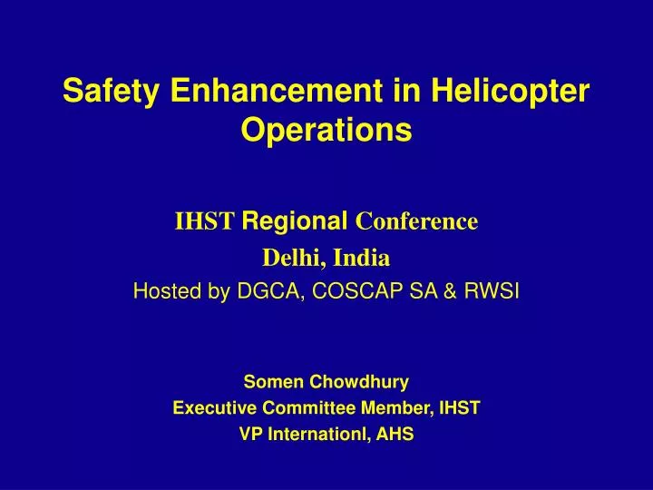 safety enhancement in helicopter operations