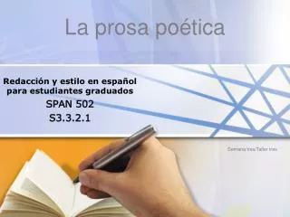 la prosa po tica