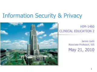 Information Security &amp; Privacy