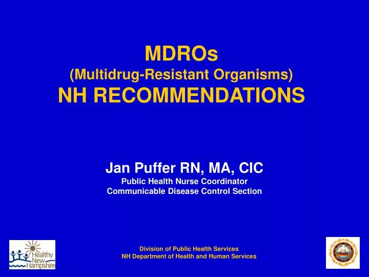 mdros multidrug resistant organisms nh recommendations