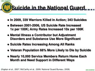 Suicide in the National Guard