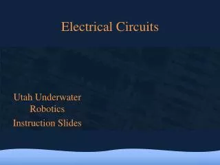 Electrical Circuits