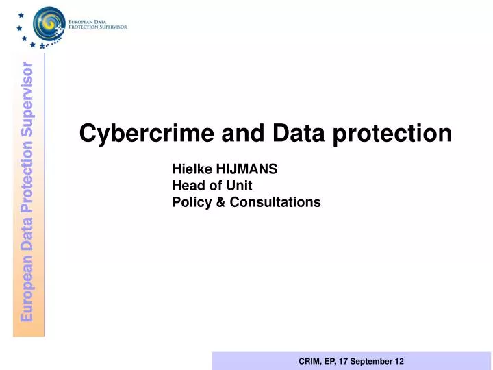 cybercrime and data protection
