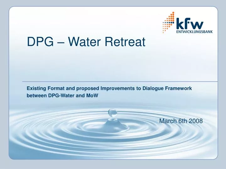 dpg water retreat