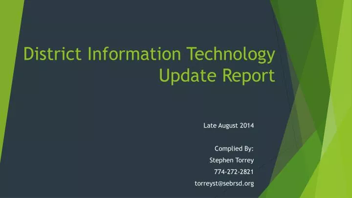 district information technology update report