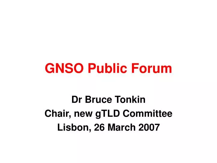 gnso public forum