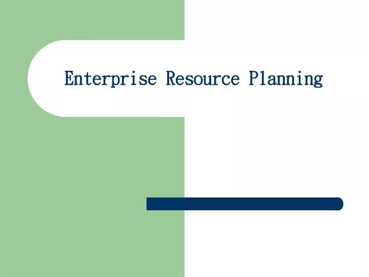 enterprise resource planning