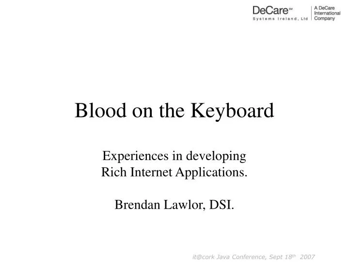 blood on the keyboard