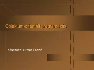 objektum orient lt programoz s