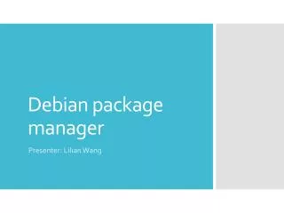 Debian package manager