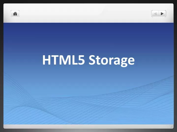 html5 storage