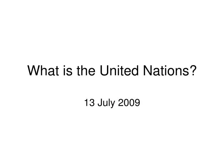 what is the united nations