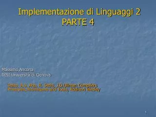 implementazione di linguaggi 2 parte 4