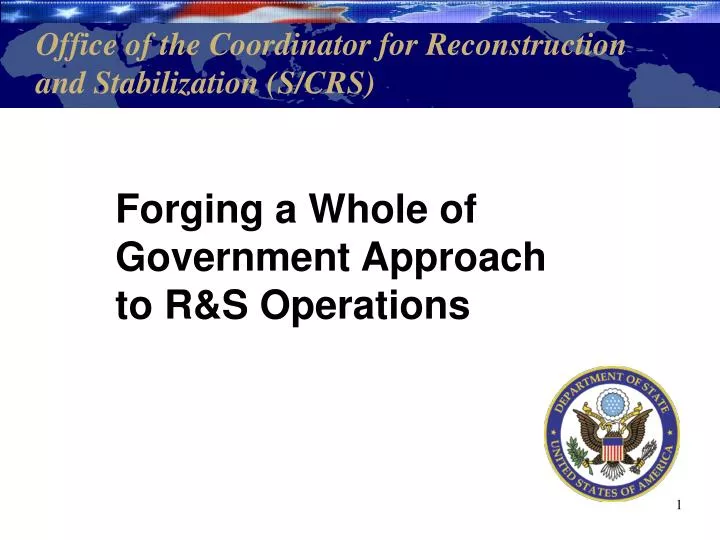 office of the coordinator for reconstruction and stabilization s crs