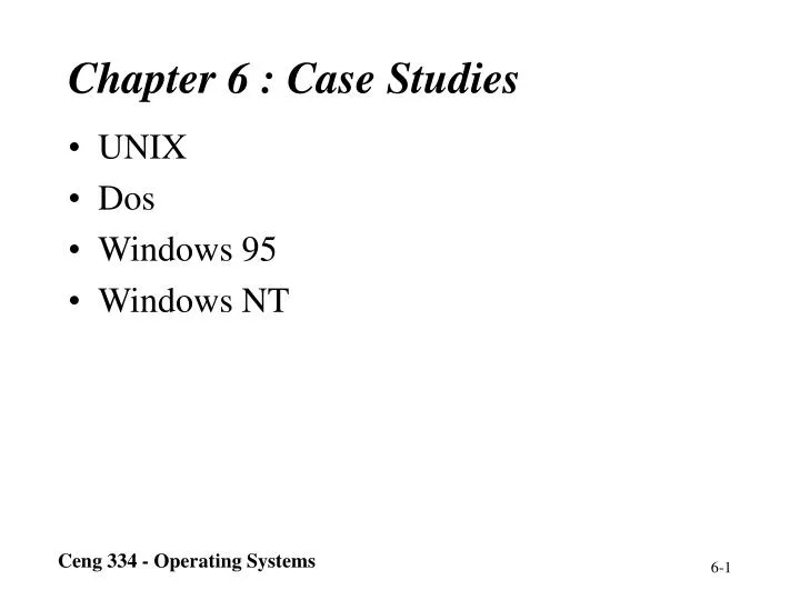 chapter 6 case studies