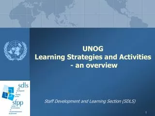 UNOG Learning Strategies and Activities - an overview