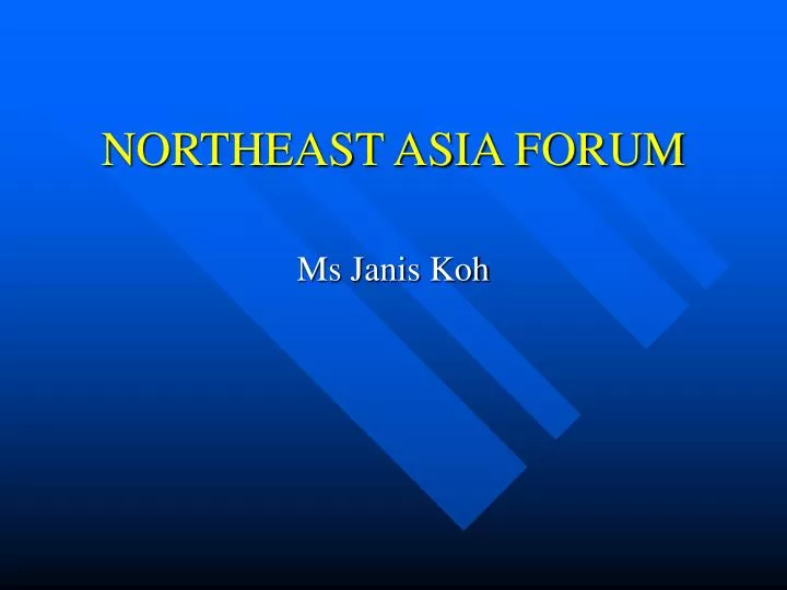 northeast asia forum