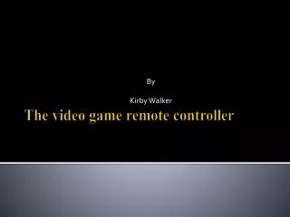 The video game remote controller