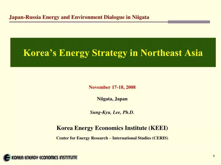 korea s energy strategy in northeast asia