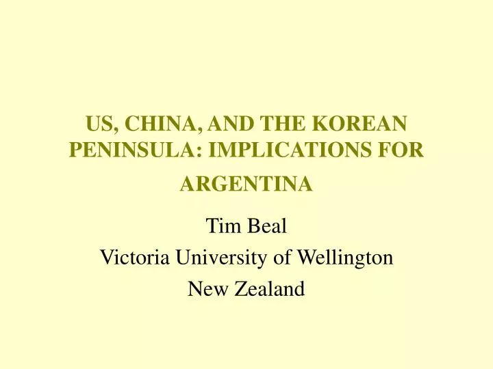 us china and the korean peninsula implications for argentina